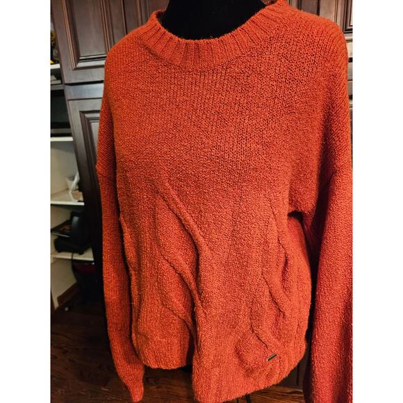 OVERSIZED BURNT ORANGE SWEATER FROM HOLLISTER SIZE XS - Picture 1 of 8